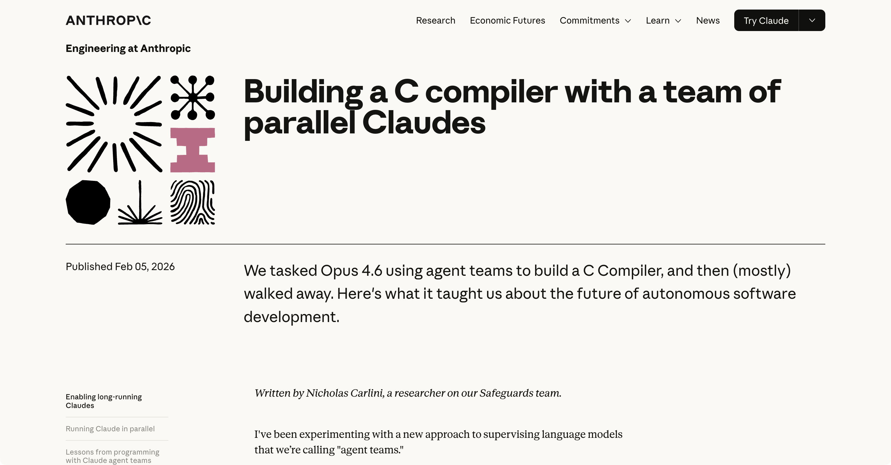 Building a C compiler with a team of parallel Claudes